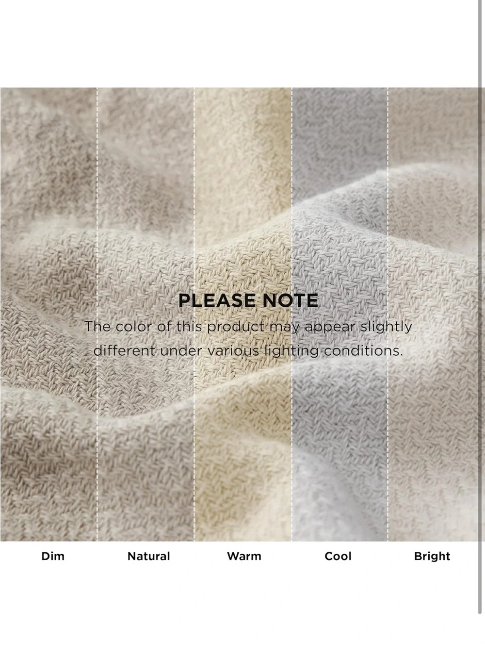 NEW Bedsure GentleSoft 100% Cotton Blanket.  Breathable/Lightweight, Herringbone